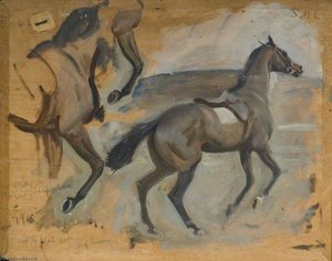 Study For 'start Of A Steeplechase' (recto) — Sir Alfred James Munnings