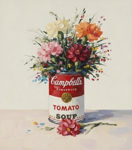 Crimson Nostalgia: An Impasto Study Of Wildflowers And Industrial Grace — Adrien Cordier