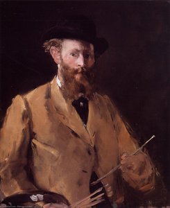 Self Portrait With Palette — إدوارد مانايه, Impressionism