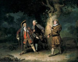 Garrick, Ackman And Bransby In A Scene From Lethe — Johann Zoffany