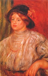 Gabrielle With A Large Hat — Pierre-auguste Renoir