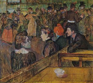 Ball At The Moulin De La Galette, Acrylic On Canvas, Post-impressionist Scene