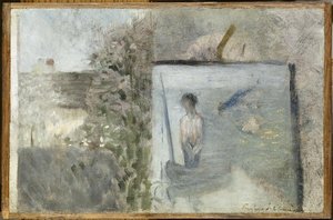 Landscape With ''sinners'' Puvis De Chava — Georges Seurat