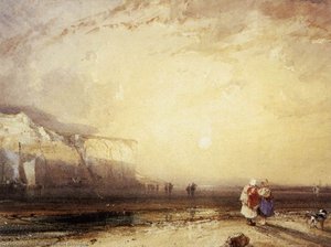 Sunset In The Pays De Caux — Richard Parkes Bonington