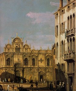 Rio Dei Mendicanti With The Scuola Di San Marco (detail) — Bernardo Bellotto
