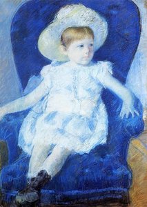 Elsie In Una Poltrona Blu — Mary Stevenson Cassatt