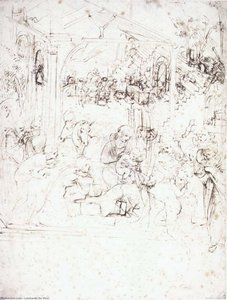Design For The Adoration Of The Magi — Leonardo Da Vinci