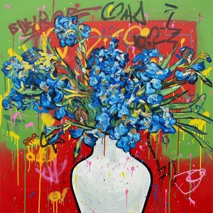Chromatic Chaos: An Energetic Symphony Of Impasto Florals And Gestural Calligraphy — Caroline Pelletier