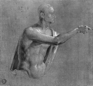Upper Body Of Christ — Albrecht Dürer