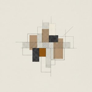 Fragmented Architectures In Ochre And Charcoal: A Singular Study Of Geometric Serenity — Laurent Vionnet