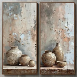 Dried Botanicals Amidst Layered Earth Tones And Ceramic Forms — Laurent Roche