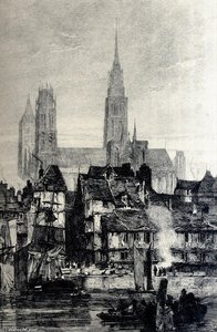 Front View Of The Cathedral — Richard Parkes Bonington