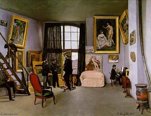 Jean Frederic Bazille's Studio At 9 Rue De La Condamine, Oil