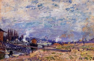 The Seine At Grenelle — Alfred Sisley, Impressionism