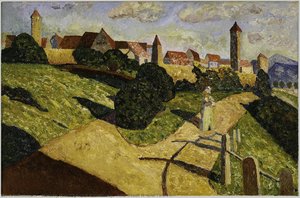 Alte Stadt Ii (old Town Ii), Acrylic On Canvas, Post-impressionism