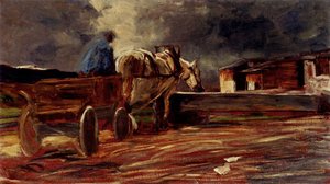 Taking A Drink — Giovanni Segantini