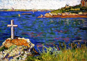 The Mariner's Cross At High Tide, Saint-briac — Paul Signac