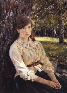 Girl In The Sunlight (portrait Of M. Simonovich) — Valentin Alexandrovich Serov