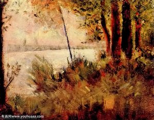 Grassy Riverbank — Georges Seurat