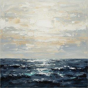 Ethereal Horizon: A Sculptural Study Of Midnight Tides And Luminous Sky — Laurent Roche
