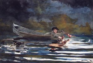 Der Hund Und Der Jäger (skizze) — Winslow Homer, American Realism