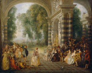 Pleasures Of The Ball — Jean-antoine Watteau