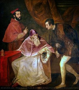 Porträtt Av Påve Paulus Iii, Kardinal Alessandro Farnese Och Hertig Ottavio Farnese — Titian Ramsay Peale Ii