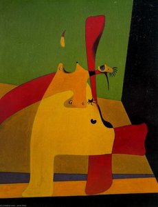 Llama En El Espacio Y Mujer Desnuda — Joan Miró