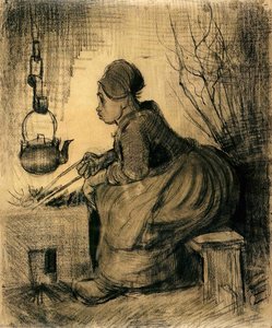 Woman By A Hearth — Vincent Willem Van Gogh
