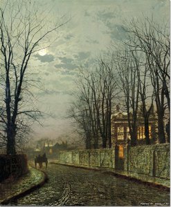 A Wintry Moon — John Atkinson Grimshaw
