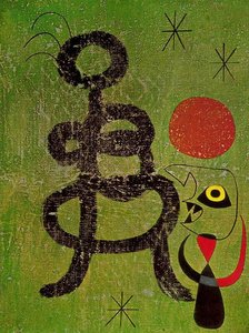 Kvinn Og Fugl Mot Solen — Joan Miró