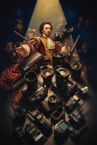 Crimson Zenith: A Portrait Of Observation — Jacques Villedieu