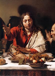 Supper At Emmaus (detail) (15) — Caravaggio