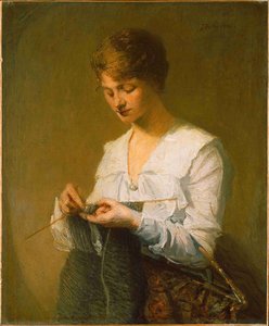 Knitting For Soldiers — Julian Alden Weir