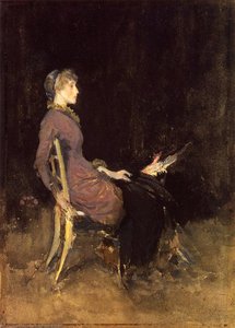 Black And Red Aka Study In Black And Gold (madge O'donoghue) — James Abbott Mcneill Whistler, Aestheticism & Tonalism