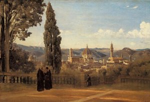 Florence - The Boboli Gardens — Jean-baptiste-camille Corot