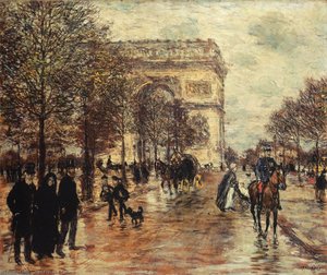 The Champs-elysees, The Arc De Triompne — Jean-françois Raffaelli
