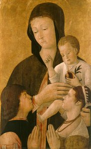Madonna With Child And Two Donors — Gentile Da Fabriano