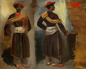 Due Studi Di Un Indiano In Piedi Da Calcutta — Eugène Delacroix