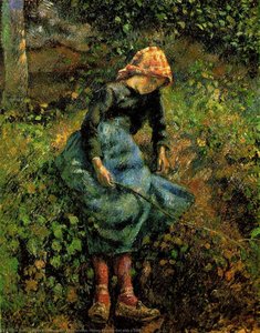 The Shepherdess (young Peasant Girl With A Stick) — Camille Pissarro