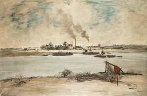 Les Berges De La Seine Près De Paris — Jean-françois Raffaelli