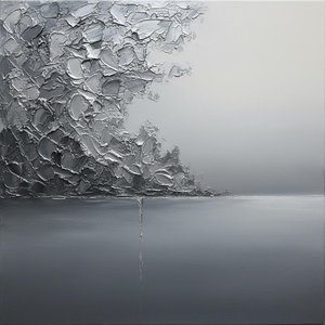 Monolithic Shadows In Slate: A Singular Study Of Textured Chaos And Silent Void — Laurent Roche
