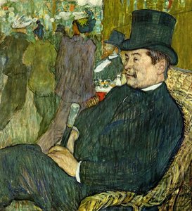 M. Delaporte At The Jardin De Paris, Oil On Canvas, Post-impressionism