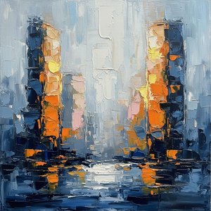 Nocturne Fragmenté : Une Étude Monumentale De Lumière Ambrée Et D'ombres Urbaines