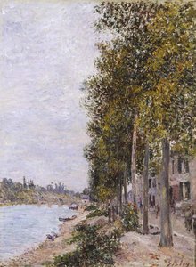 Road Along The Seine At Saint Mammes — Alfred Sisley