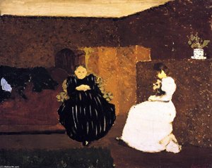 The Chat (also Known As Mme Vuillard And Her Daughter - La Causette) — Jean-édouard Vuillard
