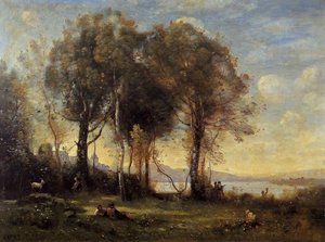 Geißknechte Auf Den Borromäischen Inseln — Jean-baptiste-camille Corot, Französische Landschaftsmalerei