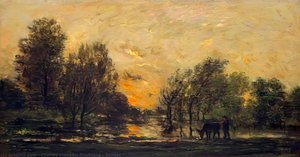 Sunset — Charles-françois Daubigny