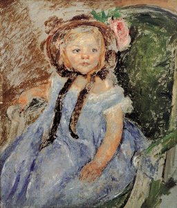Sara Con Cappello Scuro E Mano Destra Sul Braccio Della Sedia — Mary Stevenson Cassatt
