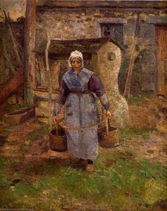 Moeder Presle, Montfoucault — Camille Pissarro